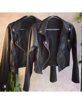 Jaqueta Feminina Couro Sintético Preta