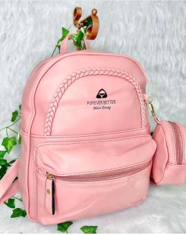 Mochila Feminina Pequena Couro Fake