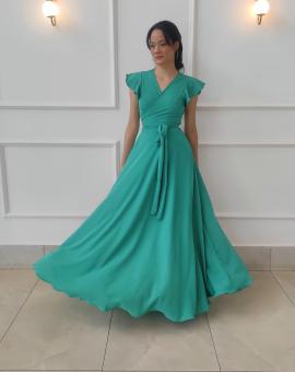 Vestido Longo Evangélico para Festas Verde