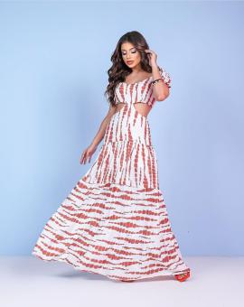 Vestido Longo Rodado Estampado