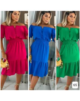 Vestido Midi Ciganinha com Lastex