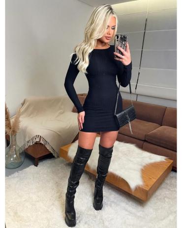 vestido-canelado-curto-manga-longa-preto-atacado-rua-44-goiania 