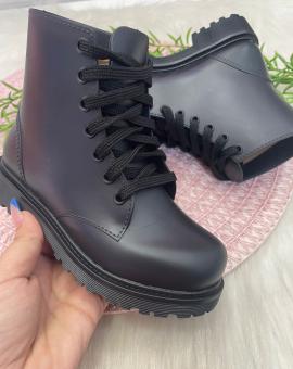 Bota Coturno Infantil Feminina Preta