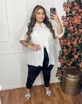 Camisa Chemise Plus Size com Top