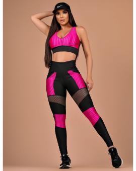 Conjunto Calça Legging com Bolso e Top Suplex Power