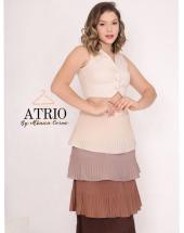 Conjunto Cropped e Saia Midi Babado Camadas Atacado na Rua 44 em Goiânia