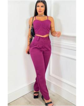 Conjunto Feminino Calça Social e Cropped