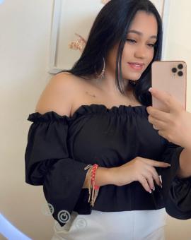 Cropped Ciganinha Manga Longa