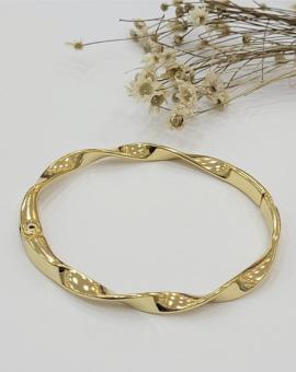 Pulseira Feminina Folheada Metal Torcido