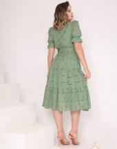 Vestido Midi Rodado Evangélico Laise Algodão Atacado na Rua 44 em Goiânia