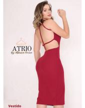 Vestido Midi Vermelho com Fenda na Frente Atacado na Rua 44 em Goiânia