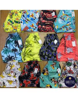 Bermuda Tactel Infantil Estampada