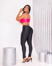 Calça Feminina Preta Balada Poliamida com Corrente Atacado na Rua 44 em Goiânia