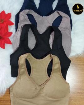 Sutiã Top Nadador Microfibra com Bojo