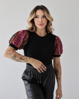 T-shirt Luxo Manga Bufante