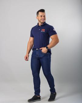 Calça Jeans Masculina Tradicional Básica Escura