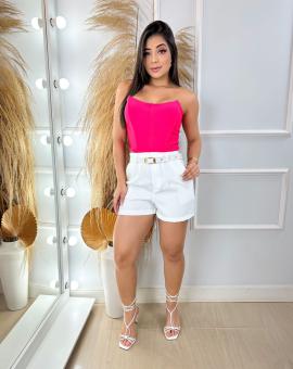 Cropped Corset com Bojo e Barbatana
