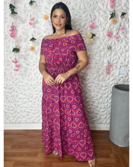 Vestido Longo Ciganinha Plus Size Estampado