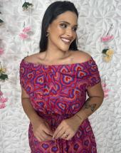 Vestido Longo Ciganinha Plus Size Estampado Atacado na Rua 44 em Goiânia