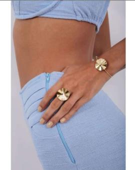 Conjunto Anel e Bracelete Dourado