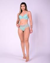 Conjunto Lingerie Luxo Renda com Bojo Atacado na Rua 44 em Goiânia