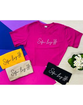 Cropped 100% Algodão com Frase