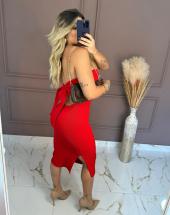 Vestido Midi Tomara que Caia Canelado 3D na Rua 44 em Goiânia