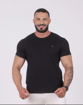 Camiseta Masculina 100% Algodão Fio 30 Penteado Premium