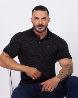 Camiseta Polo Masculina Manga Curta