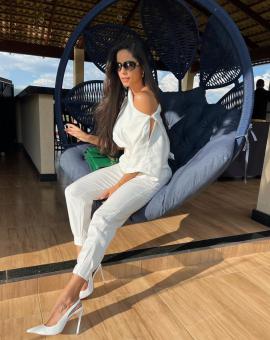 Macacão Longo Alfaiataria Branco