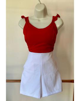 Short Alfaiataria Cintura Alta Branco