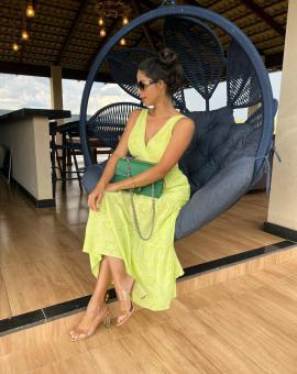 Vestido Laise Longo Forrado Decote Transpassado