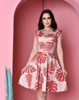 Vestido Gode Manga Curta Estampado