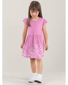 Vestido Infantil Verão de Manguinha Rodado
