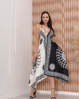 Vestido Longo Indiano com Pontas