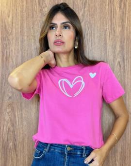 Blusa T-shirt Feminina Manga Curta Algodão Premium