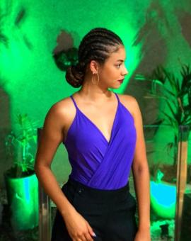 Body Alcinha Feminino Transpassado com Bojo