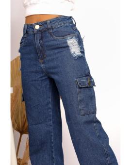 Calca Cargo Jeans Infantil Blogueirinha