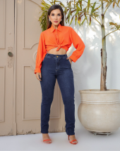 Calça Jeans Feminina Reta Bolso Faca Atacado na Rua 44 Goiânia