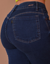 Calça Jeans Flare Cintura Alta Escura Atacado na Rua 44 Goiânia