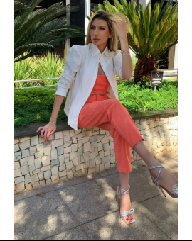 Camisa Branca Feminina Manga Longa Bufante