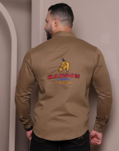 Camisa Masculina Social Manga Comprida com Patch Atacado na Rua 44 Goiânia