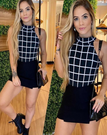 conjunto-feminino-body-quadriculado-gola-alta-short-saia-preto-atacado-rua-44-goiania 
