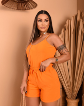 Conjunto Short de Elástico Blusa de Alcinha Liso Atacado Rua 44 Goiania