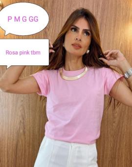 T-Shirt Feminina Atacado Manga Curta Lisa