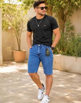 Bermuda Jeans Masculina Tradicional