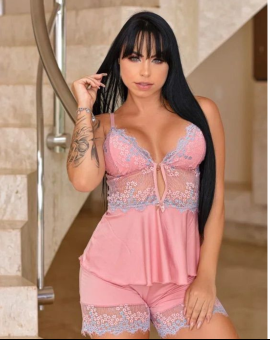 Baby Doll Curto de Renda