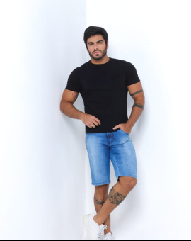 Bermuda Jeans Masculina Clara Básica
