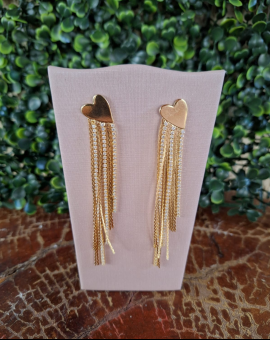 Brincos Folheado a Ouro 18k Femininos Coração