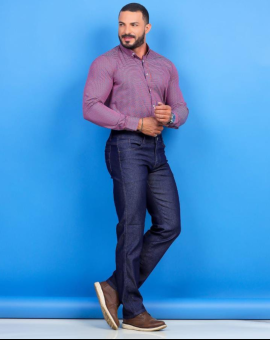 Calça Jeans Masculina Escura e Reta